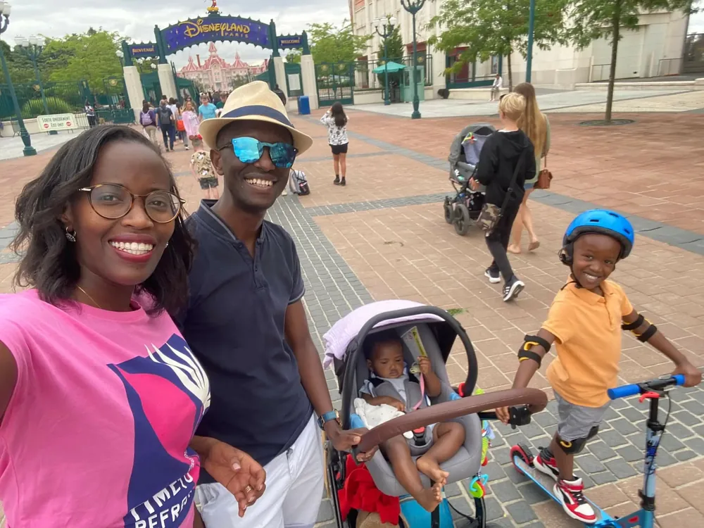 Claude and family on a Diamond vacation